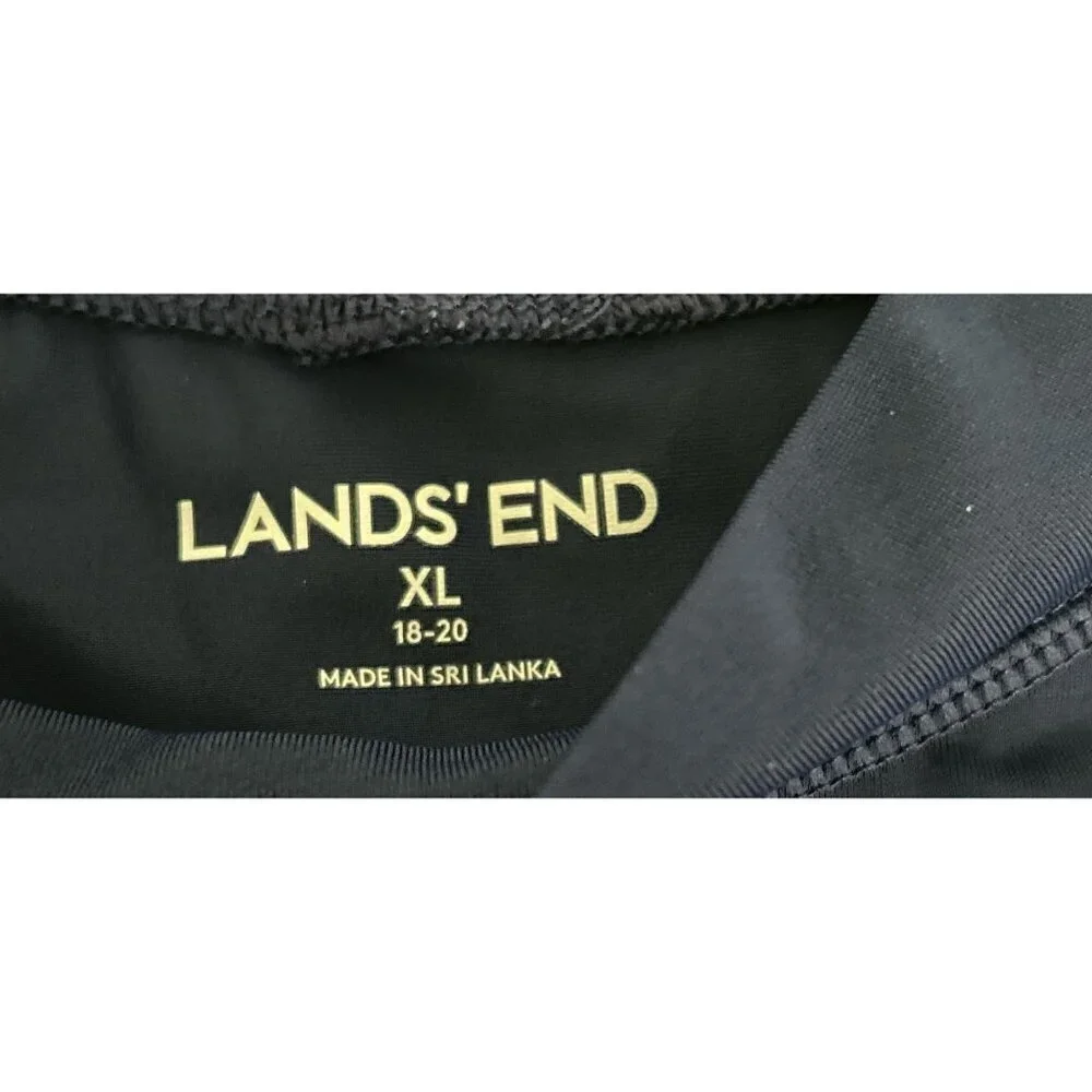 Lands End Swim Set Rah Guard Blue Shark in Navy Blue Size XLarge